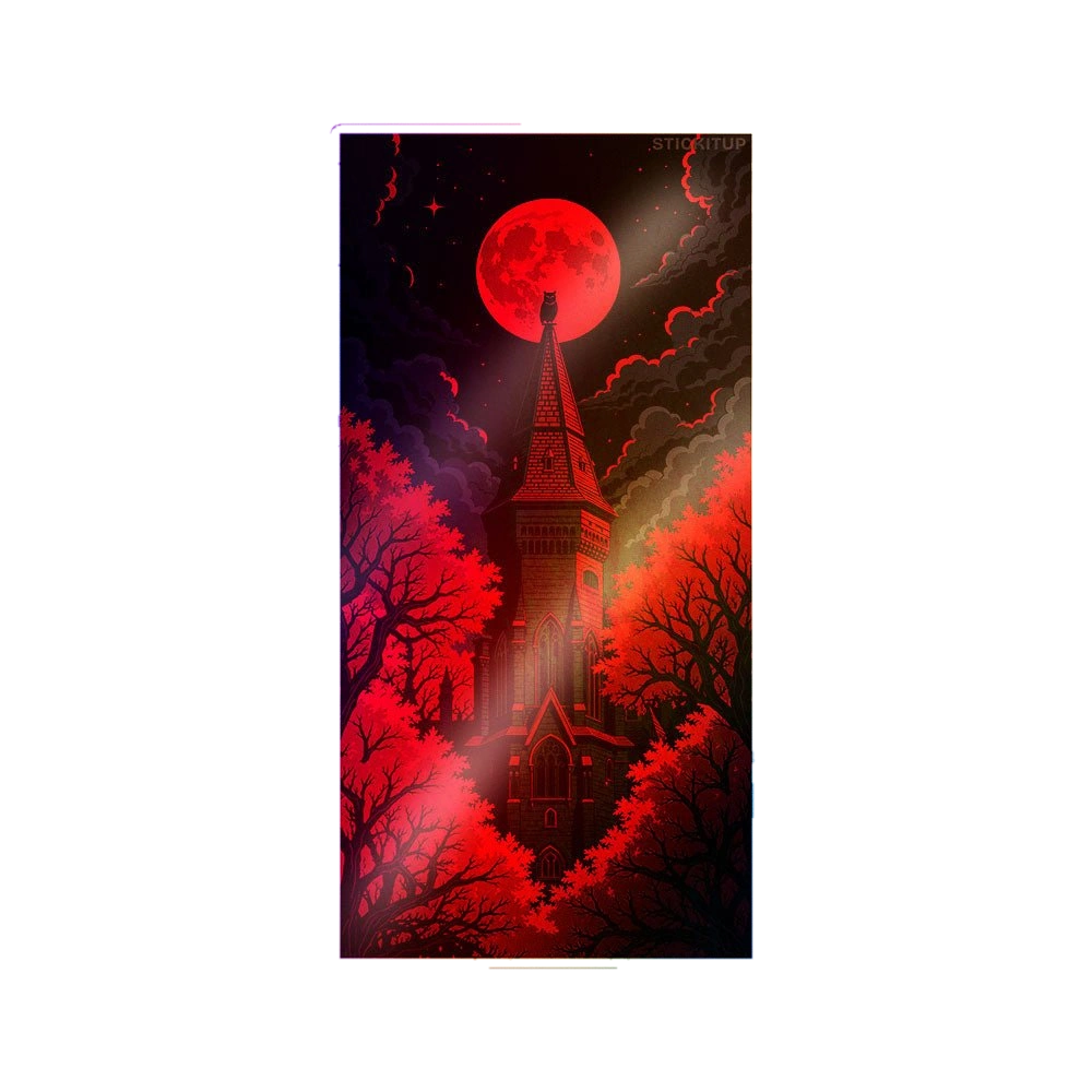 Abstract Red Figure Holographic Stickers
